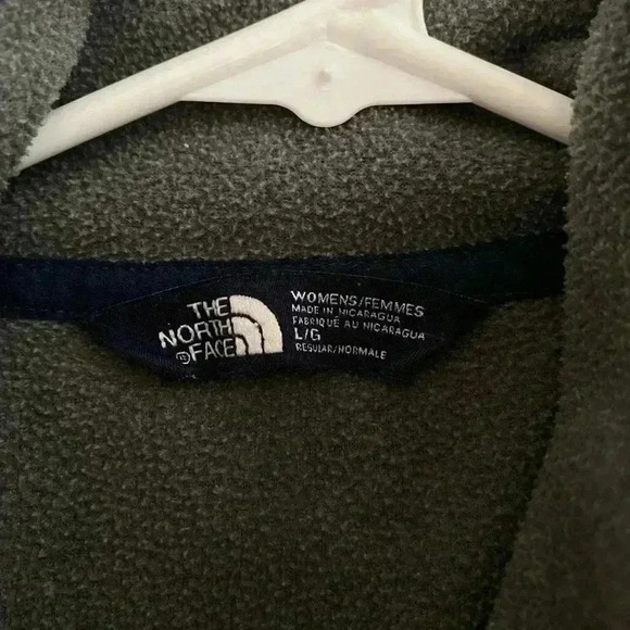 North Face Jacket Womens Large Full Zip Long Sleeve Gray Fleece Pockets - Picture 6 of 9